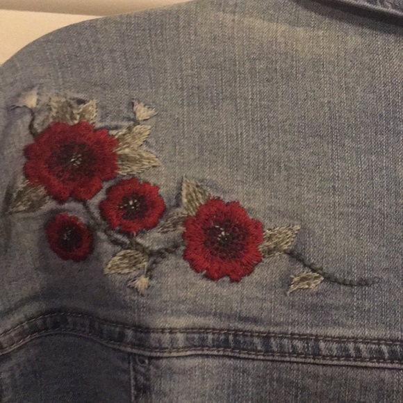 Embroidered Light Denim Jacket - Picture 5 of 5